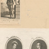 A sheet with two portraits of George Monk, Duke of Albemarle and one portrait of a woman.