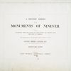 A second series of the Monuments of Nineveh, Title page