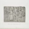 Huntsmen with gazelle, hare and birds. (Khorsabad).