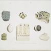 Painted bricks and fragments from Nimroud [Nimrud] and Baashiekhah.