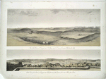 View of the mounds of Kouyunjik [Quyunjik] and Nebbi Yunus, and of the remains of the exterior walls, from the North ;  View of the mounds of Kouyunjik [Quyunjik] and Nebbi Yunus, and of the remains of the exterior walls, from Mosul.