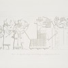 The king before a besieged castle -- the battering-ram making a breach in the walls.