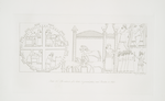 The interior of a castle (a ground plan) and pavilion or tent.