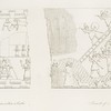 King seated on his throne within a castle ; Assault of a castle.