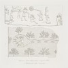 A. Idols and captives from a conquered Nation [Calah]; B. Fisherman in a lake. (Kouyunjik) [Quyunjik]