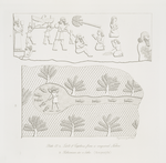 A. Idols and captives from a conquered Nation [Calah]; B. Fisherman in a lake. (Kouyunjik) [Quyunjik]