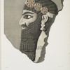 Head of a winged figure wearing a diadem.