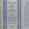 Boycotts and peace; a report by the Committee on economic sanctions.