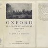 Oxford: its place in national history.