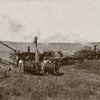 Threshing from the stook in western Canada.