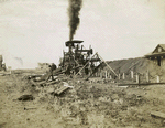 Laying granolithic sidewalks at North Battleford, Saskatchewan, a five year old town on CNR.