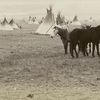Indian camp, Blackfoot Reserve, Alberta.
