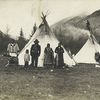 Indian camp at the foothills of the Rockies, Alberta.