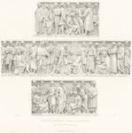 Albert Memorial : sculptures of the podium ; north front : the architects.