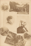 Alcott : 1. A. Bronson Alcott ; 2. Louisa M. Alcott ; 3. Summer School of Philosophy ; 4. Summer School of Philosophy (general view) ; 5. Alcott House (front view) ; 6. Alcott House (side view) ; 7. Mrs. Alcott in study.
