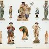 Ralph Wood and Whieldon figures. (Nos. 24. 25. 126. 127. 128. 129.130. 147. 176. 185.) (Color plate