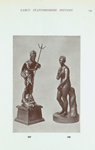 207. Figure of Neptune in black, on moulded square plinth, probably Ralph Wood. H. 11"; 349. Venus de Medici in black basalt, impressed "Wedgwood." H. 9".