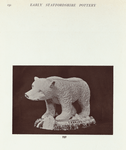 737. Bear in white standing on loose base to represent ice; on base is lettered, "Gerrard" (mark of a ribbon having been on back). H. 8-1/2".