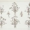 Few outline drawings of the ceremonial bouquets.