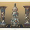 Beaker, H. 24 in.; Gourd-shaped bottle, H. 28 in.; Beaker, H.24 in. (Imperial Keramic Collection, Dresden)