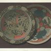 Dish, D. 18 in. (James Bowes, Esq.); Saucer dish, D. 16 in. (G.A. Audsley, Esq.)
