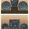 Jar, H. 9 in. (Walter Dunlop, Esq.); Pair of plates, D.10-3/4 in. (Edward Salt, Esq.); Square dish, 14-1/2 in. (Joseph Beck, Esq.); Circular dishes, H. 7 and 9-1/2 in. (Joseph Beck, Esq.)