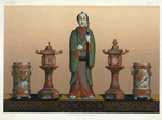 Figure, H. 23-1/2 in. (James L. Bowes, Esq.); Pair of jars , H. 9-3/4 in. (H.R.H. The Duke of Edinburgh); Pair of lamps, H. 16 in. (James L. Bowes, Esq.)