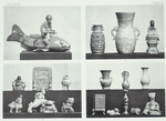 1. Figure of a Sennen, L. 23 in. (In the possession of G.E. Schultz, Esq.); 2. Vases (a,b), H. 9-1/2 in. and 13 in., Figure of Buddha, H. 101/2 in.; 3. Figure of Hotei (13 in.), Screen (9-3/4 in.), Perfume burners (a,b), Lion (10-1/2 in.), Perfume burner (H. 6 in.); 4. Vase, Vases, Flower pot, Lion, Candlestick, Perfume burner, Figure. (In the the possession of James L. Bowes, Esq.)