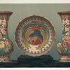 Large dish (centre), D. 18 in.; Pair of vases, H. 21-1/2 in. (In the possession of James L. Bowes, Esq.)