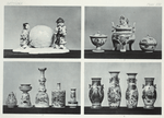 [1] Group of boys, H. 6-1/2 in. (Major J. Walter); [2] Koro (11 in.), Covered vessel (6 in.), Covered bowl (5 in.) (James L. Bowes, Esq.); [3] Candlestick (14 in.), Teapot (5-1/2 in.), Flower vessel (7-3/4 in), Bottle  (8-1/2 in.)(in the possession of James L. Bowes, Esq.); Flower vase, H. 6-1/2 in. (W.J. Audsley, Esq.); [4] Pair of vases, H. 9 in. (Wm. Mathison, Esq.); Vase, H. 11-3/4 in. (G.A. Audsley, Esq.);  Vase, H. 11 in. (W.J. Audsley, Esq.).