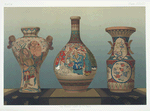 Bottle, H. 19-1/2 in. (Joseph Beck, Esq.); Pair of vases, H. 13 in. and 14-1/4 in. (The South Kensington Museum).