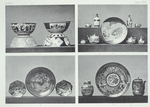 1. Pair of bowls, D. 11 in. and 12 in.(James L. Bowes, Esq.), Bowl, D. 12 in. (Holbrook Gaskel, Esq., Bowl, D. 12 in. (R.W. Edis, Esq., F.S.A); 2. Dish (D. 14 in.), teapots, saké bottles (H. 7-1/2 in. and 7 in.) (James L. Bowes, Esq.), Teapot, H. 4 in. (R. Phené Spiers, Esq.); 3. Dish, D. 13 in. (R.W. Edis, Esq., F.S.A); Pair of dishes, D. 7-1/2 in. (Major J. Walter); 4. Dish, D. 12 in. (Joseph Beck,Esq.), Tea jar, H. 6 in. (Major J. Walter); Coffee pot, H. 7 in. (James L. Bowes, Esq.).