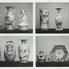 1. Pair of vases, H. 11-1/2 in. (R. Phené Spiers, Esq.), Vase, H. 13-1/4 in.; 2. Pair of jars (H. 11-1/4 in.), Flower vase, H. 11-3/4 in. (James L. Bowes, Esq.); 3. Pair of vases, H. 12-1/2 in. (James L. Bowes, Esq.), Hibatchi, H. 11-1/2 in.; 4. Fruit dish, D. 13 in., Hibatchi, H. 8 in., Figure, H. 3-1/2 in. (Major J. Walter), Flower holder, H. 4-3/4 in. (James L. Bowes, Esq.), Bottle, 8-1/2 in. (Ernest Beck, Esq.).