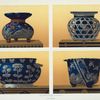 Flower pot, H. 9 in. (A.W. Franks, Esq., F.S.A.); Flower pot, H. 7-7/8 in. in. (H.R.H. The Duke of Edinburgh, K.G.); Flower pot, H. 9 in. (James L. Bowes, Esq.); Flower pot, H. 14 in. (H.M. Commissioners of the Exhibition of 1851)*.