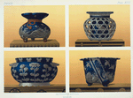 Flower pot, H. 9 in. (A.W. Franks, Esq., F.S.A.); Flower pot, H. 7-7/8 in. in. (H.R.H. The Duke of Edinburgh, K.G.); Flower pot, H. 9 in. (James L. Bowes, Esq.); Flower pot, H. 14 in. (H.M. Commissioners of the Exhibition of 1851)*.