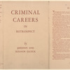 Criminal careers in retrospect