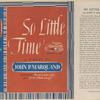 So little time.