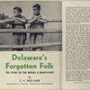Delaware's forgotten folk; the story of the Moors & Nanticokes.
