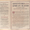 Adventures of an African slaver.