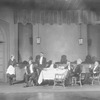 Scene designed by Jo Mielziner for Shaw's "Doctor's dilemma" (1927). Messrs L to R: Morris Carnovsky (Dr. Schutzmacher), Ernest Cossart (Sir Bonington), Henry Travers (Dr. Blenkinsop), Dudley Digges (Sir Patrick Cullen), Earle Larimore (Mr. Cutler Walpole), Baliol Holloway (Sir Ridgeon) & Phyllis Connard (Minnie Tinwell).