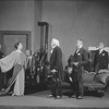 Scene from B. Shaw's "Doctor's dilemma (NYC, 1927). L to R: Ernest Cossart (Sir Bonington), Lynn Fontanne (Jennifer Dubedat), Dudley Digges (Sir Patrick Cullen), Earle Larimore (Mr. Cutler Walpole) and Baliol Holloway (Sir Colenso Ridgeon).