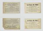 Trade cards depicting an Egyptian woman, a Scottish man and entertainers.