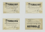 Trade cards with warnings for children depicting eating, a broken doll and cutting clothing.