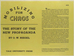 Mobilizing for chaos; the story of the new propaganda, by O.W. Riegel.