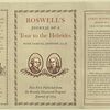 Boswell's Journal of a tour to the Hebrides with Samuel Johnson, LL.D.