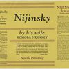 Nijinsky, by Romola Nijinsky.