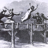 Woman leaps off bridge to escape capture.