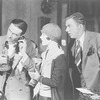 Osgood Perkins (Walter Burns), Frances Fuller (Peggy Grant) and Lee Tracy (Hildy Johnson, Herald-Examiner).