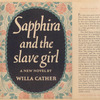 Sapphira and the slave girl : a new novel