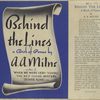 Behind the lines: a book of poems